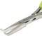 The Beadsmith Micro-Fine Bent Flat Nose Pliers, 5 inches (127mm) with Polished Steel Head, Green PVC Comfort Grip Handle with Double-Leaf Spring, Tool for Jewelry Making